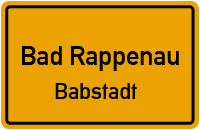 Straßenverzeichnis Bad Rappenau Babstadt