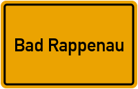 Ortsschild von Stadt Bad Rappenau in Baden-Württemberg