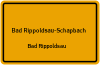 Straßenverzeichnis Bad Rippoldsau-Schapbach Bad Rippoldsau