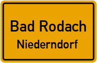 Straßen in Bad Rodach Niederndorf