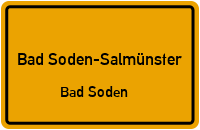 Straßenverzeichnis Bad Soden-Salmünster Bad Soden