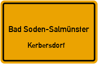 Straßenverzeichnis Bad Soden-Salmünster Kerbersdorf