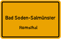 Straßenverzeichnis Bad Soden-Salmünster Romsthal