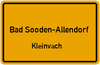 Straßenverzeichnis Bad Sooden-Allendorf Kleinvach