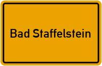 Ortsschild von Stadt Bad Staffelstein in Bayern