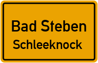 Straßen in Bad Steben Schleeknock