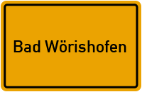 Ortsschild von Stadt Bad Wörishofen in Bayern