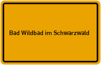 Branchenbuch von Bad Wildbad im Schwarzwald auf onlinestreet.de