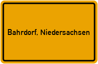 Ortsschild von Gemeinde Bahrdorf, Niedersachsen in Niedersachsen