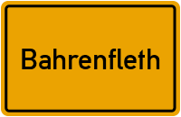 Ortsschild von Gemeinde Bahrenfleth in Schleswig-Holstein