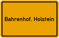 Ortsschild von Gemeinde Bahrenhof, Holstein in Schleswig-Holstein