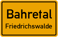 Ziegeleistraße in BahretalFriedrichswalde
