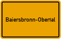 Ortsschild Baiersbronn-Obertal