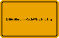 Ortsschild Baiersbronn-Schwarzenberg