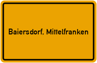 City Sign Baiersdorf, Mittelfranken