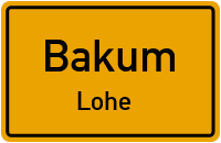 Straßenverzeichnis Bakum Lohe