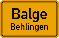 Behlinger Straße in BalgeBehlingen