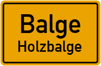 Straßenverzeichnis Balge Holzbalge