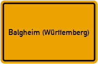 City Sign Balgheim (Württemberg)