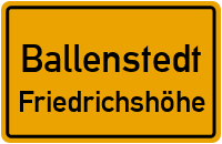 Hauptstraße in BallenstedtFriedrichshöhe