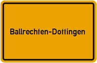 Ortsschild von Gemeinde Ballrechten-Dottingen in Baden-Württemberg