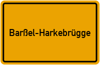 Ortsschild Barßel-Harkebrügge
