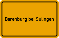 City Sign Barenburg bei Sulingen
