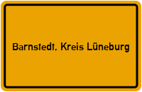 Ortsschild von Gemeinde Barnstedt, Kreis Lüneburg in Niedersachsen