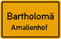 Hauptstraße in BartholomäAmalienhof