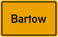 Ortsschild von Bartow in Mecklenburg-Vorpommern
