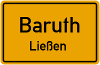 Ließener Dorfstraße in BaruthLießen