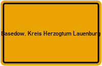 City Sign Basedow, Kreis Herzogtum Lauenburg