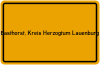 City Sign Basthorst, Kreis Herzogtum Lauenburg