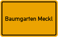 Ortsschild Baumgarten Meckl