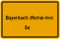 Straßen in Bayerbach (Rottal-Inn) Öd