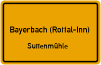 Straßen in Bayerbach (Rottal-Inn) Suttenmühle