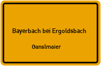Straßenverzeichnis Bayerbach bei Ergoldsbach Ganslmaier