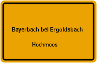 Straßenverzeichnis Bayerbach bei Ergoldsbach Hochmoos
