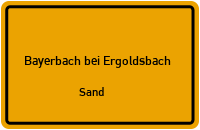 Straßenverzeichnis Bayerbach bei Ergoldsbach Sand