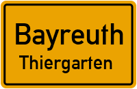 Straßenverzeichnis Bayreuth Thiergarten