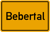 Ortsschild von Gemeinde Bebertal in Sachsen-Anhalt