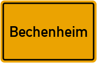 Ortsschild von Gemeinde Bechenheim in Rheinland-Pfalz
