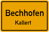 Straßen in Bechhofen Kallert
