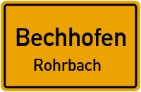 Straßen in Bechhofen Rohrbach