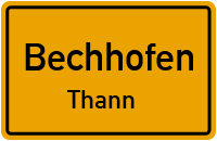 Straßen in Bechhofen Thann