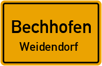 Straßenverzeichnis Bechhofen Weidendorf