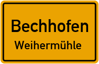Straßen in Bechhofen Weihermühle
