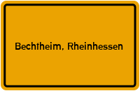 City Sign Bechtheim, Rheinhessen