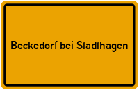 City Sign Beckedorf bei Stadthagen