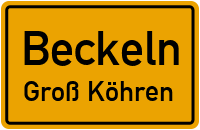 Südfeldweg in BeckelnGroß Köhren